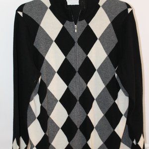 Charter Club Woman Angora Zip Front Sweater